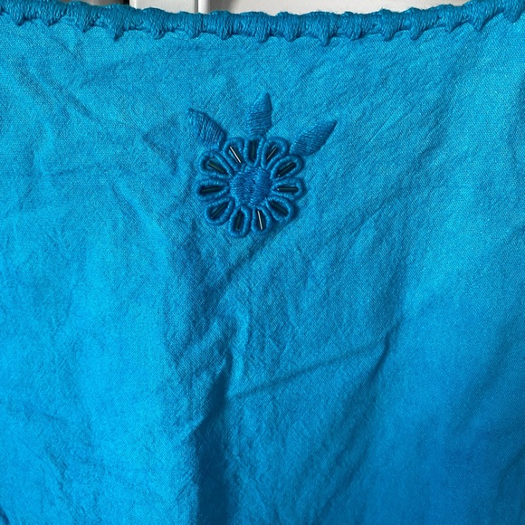 Blue Embroidered Tunic Top - Picture 6 of 7